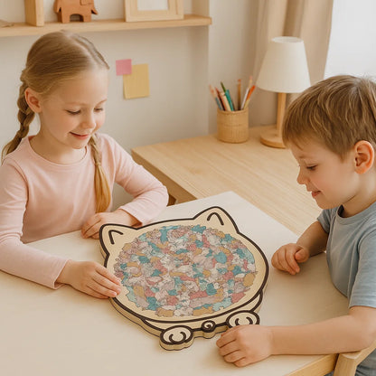 Katzen Puzzle aus Holz