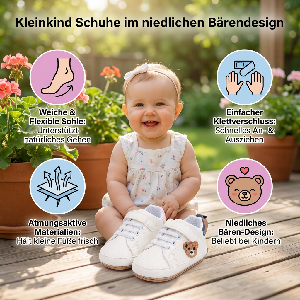 Kleinkind Schuhe im niedlichen Bärendesign