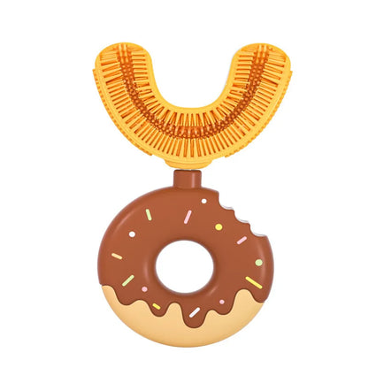 U-förmige Baby Zahnbürste – Donut Design Silikon Zahnpflege für Kinder