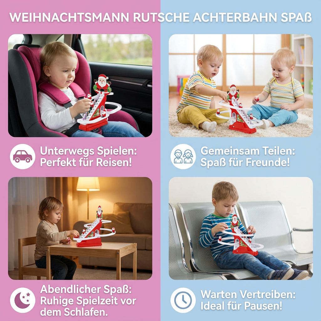 Weihnachtsmann Rutsche Achterbahn Spaß