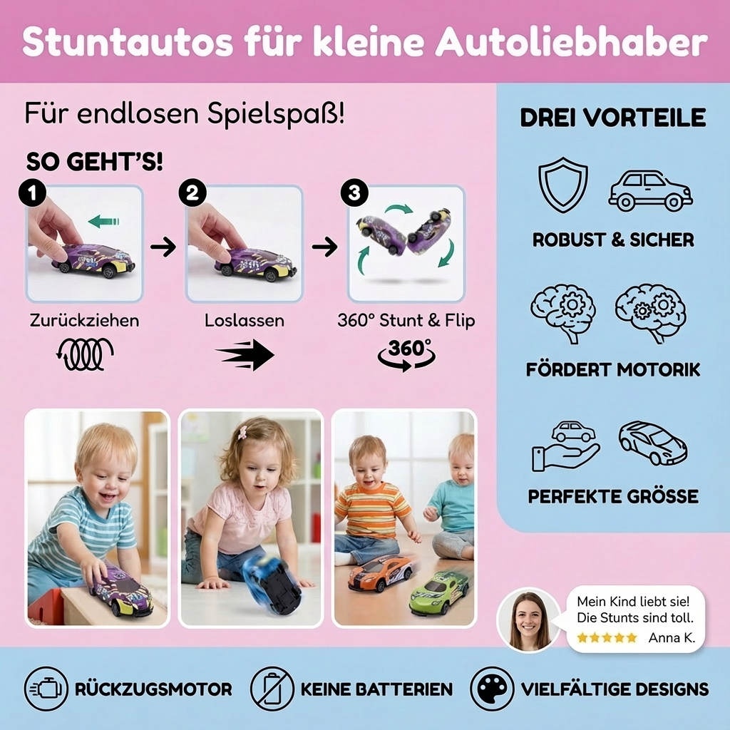 Stuntautos für kleine Autoliebhaber