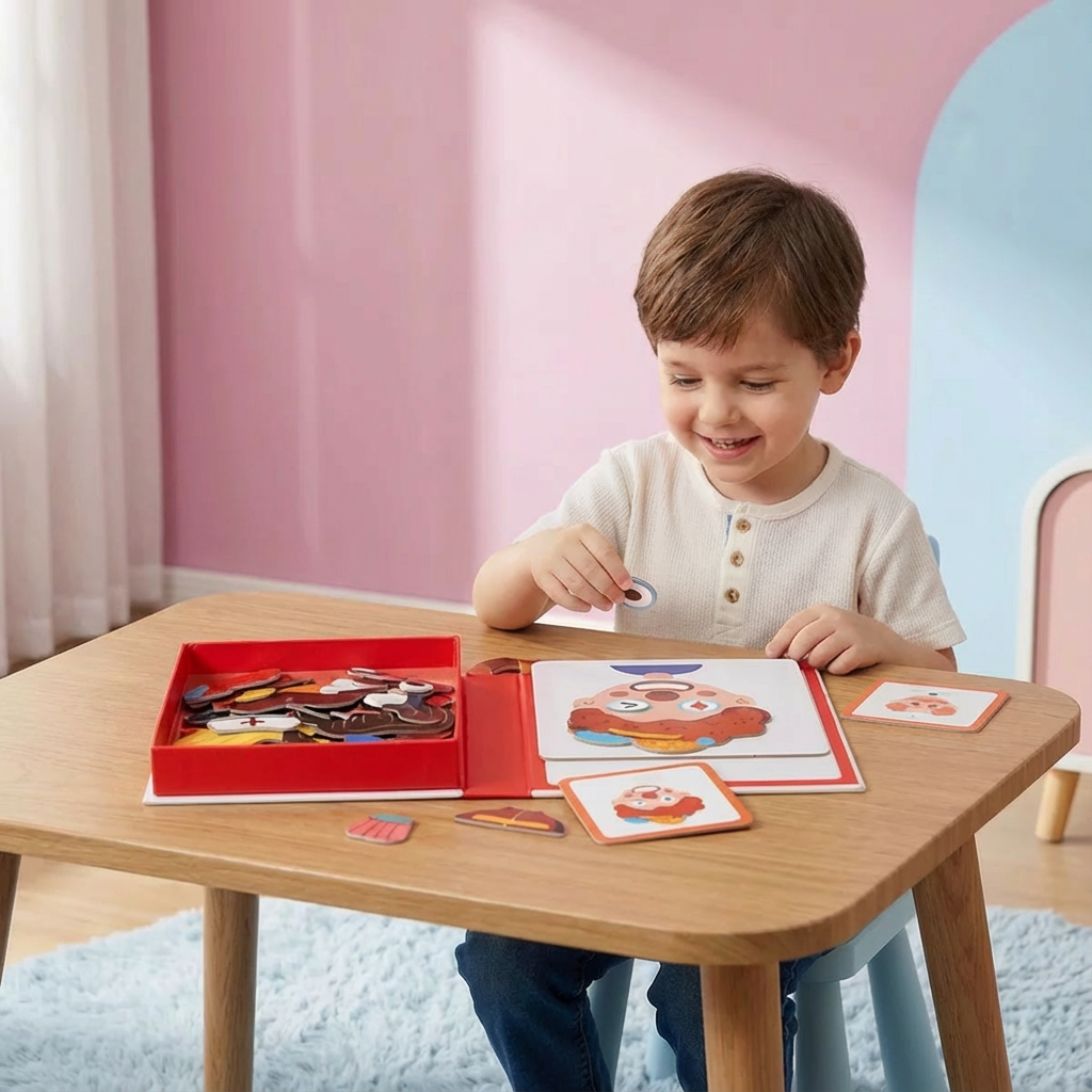 Pädagogisches Gesichtsausdruck Lern Puzzle für Kinder