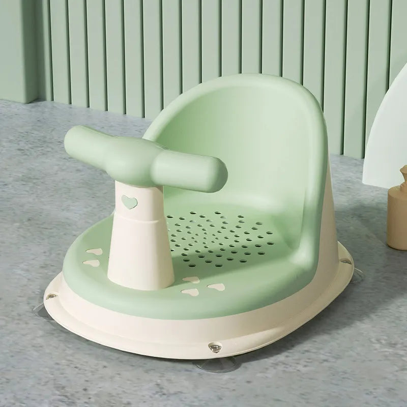 Drehbarer Baby Badesitz mit Griff – Rutschfester Wannensitz