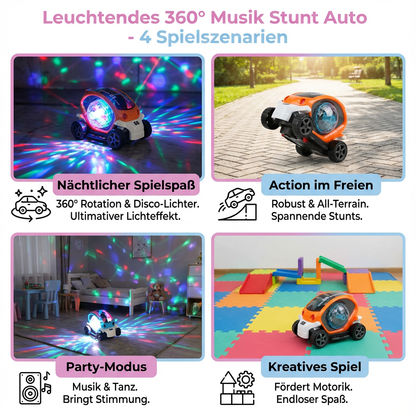 Leuchtendes 360° Musik Stunt Auto