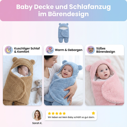 Baby Decke und Schlafanzug im Bärendesign