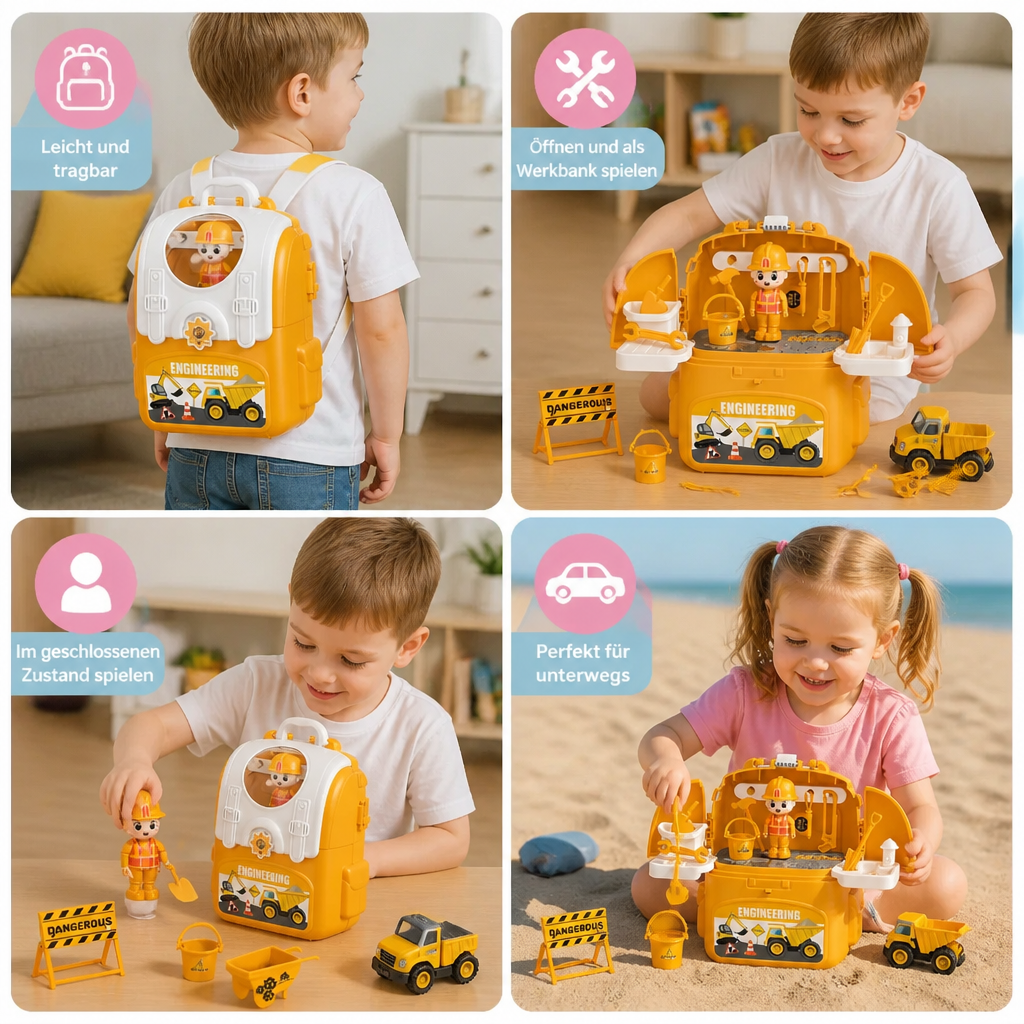 3-in-1 Rucksack-Spielset für unterwegs