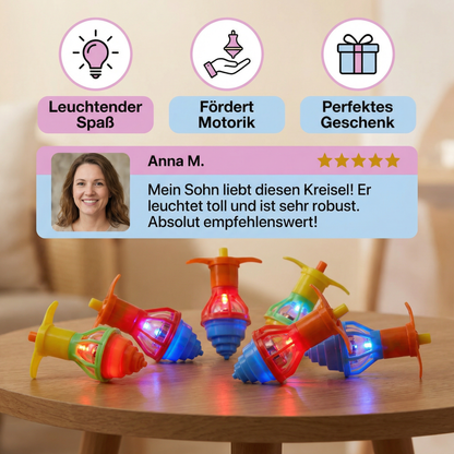 Leuchtender LED-Kreisel – Buntes Geschenkspielzeug für Kinder