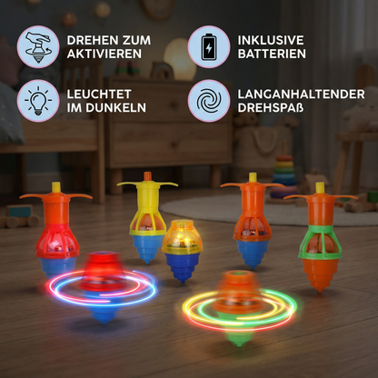 Leuchtender LED-Kreisel – Buntes Geschenkspielzeug für Kinder