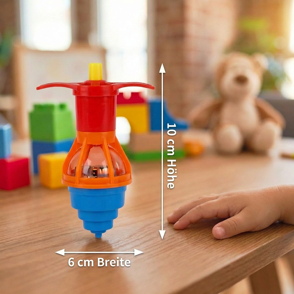 Leuchtender LED-Kreisel – Buntes Geschenkspielzeug für Kinder