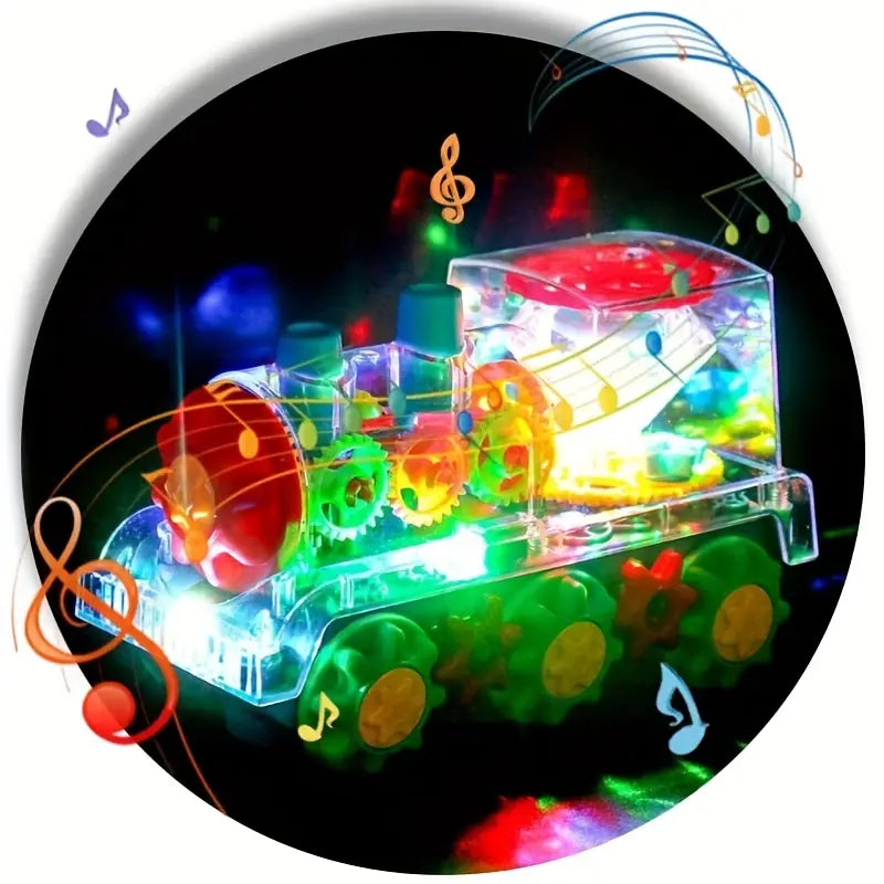 Tanzende und Leuchtende Musik Dampflokomotive