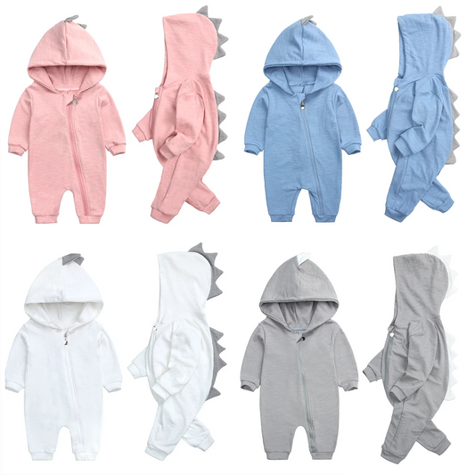 Niedlicher Baby-Overall mit Dinosaurier-Kapuze