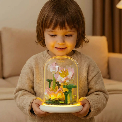 Edle Baustein Blume im Glas