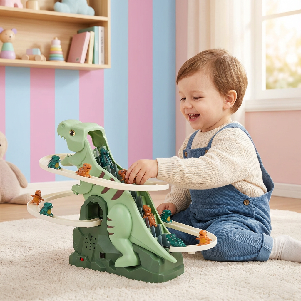 Dino Rutsche Achterbahn Spaß