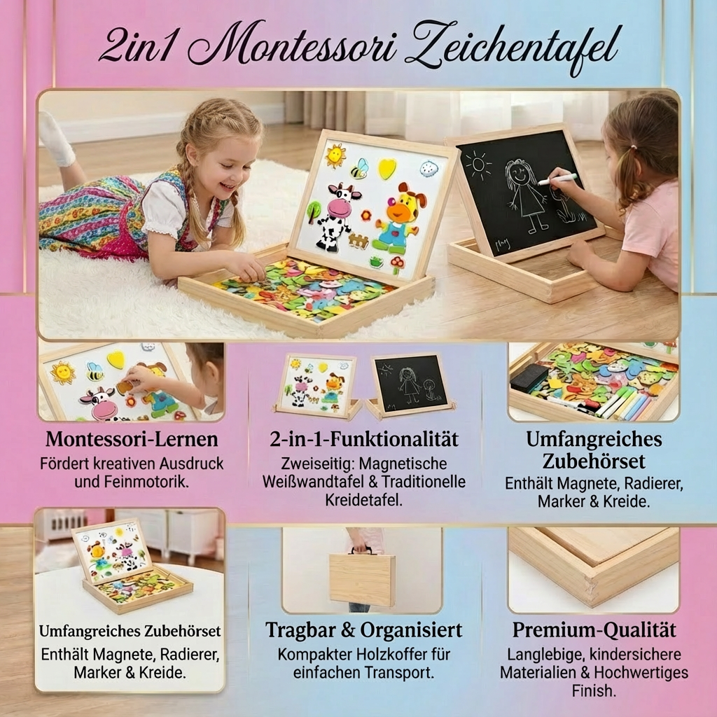 2in1 Montessori Zeichentafel