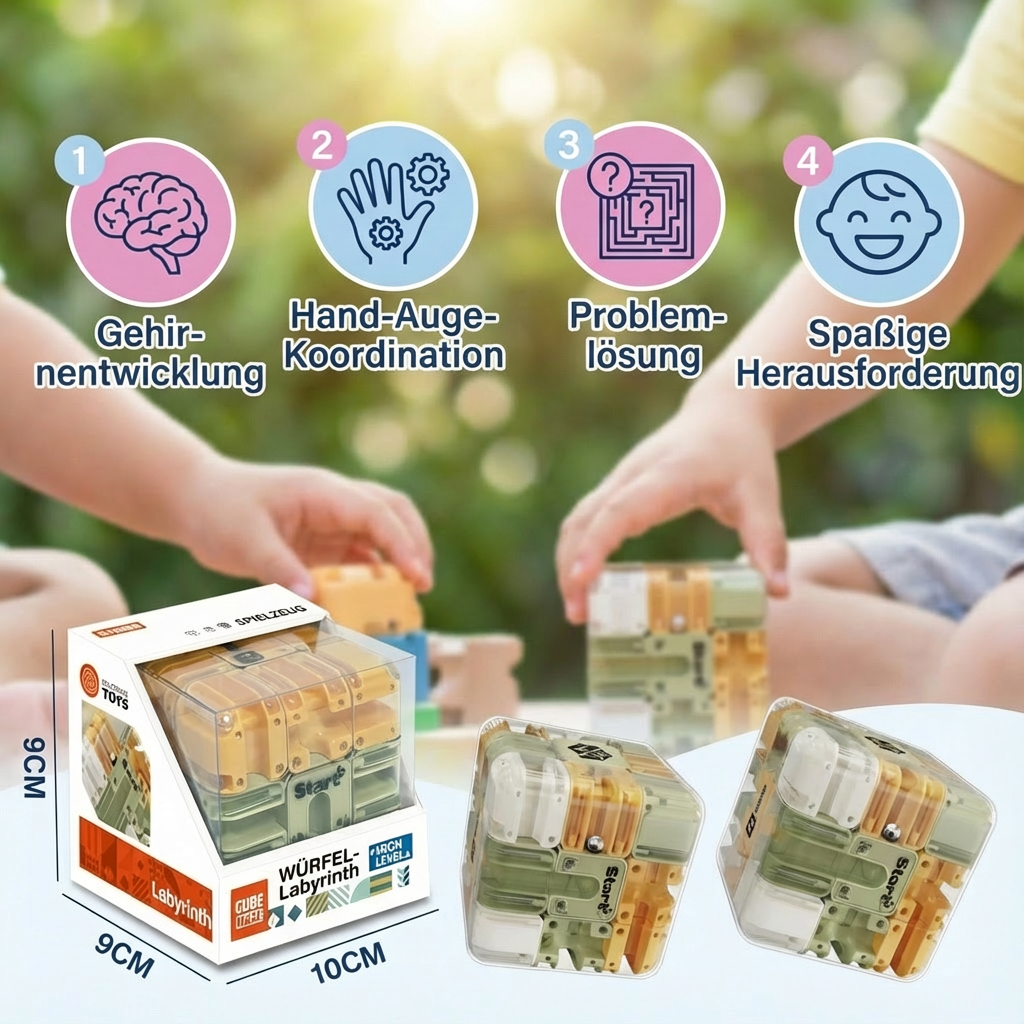 3D Labyrinth Puzzle Würfel