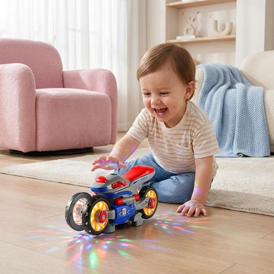 Leuchtendes und Tanzendes Musik Motorrad