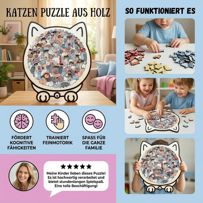 Katzen Puzzle aus Holz
