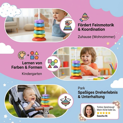 Regenbogen Dreh- und Farbturm Spielzeug