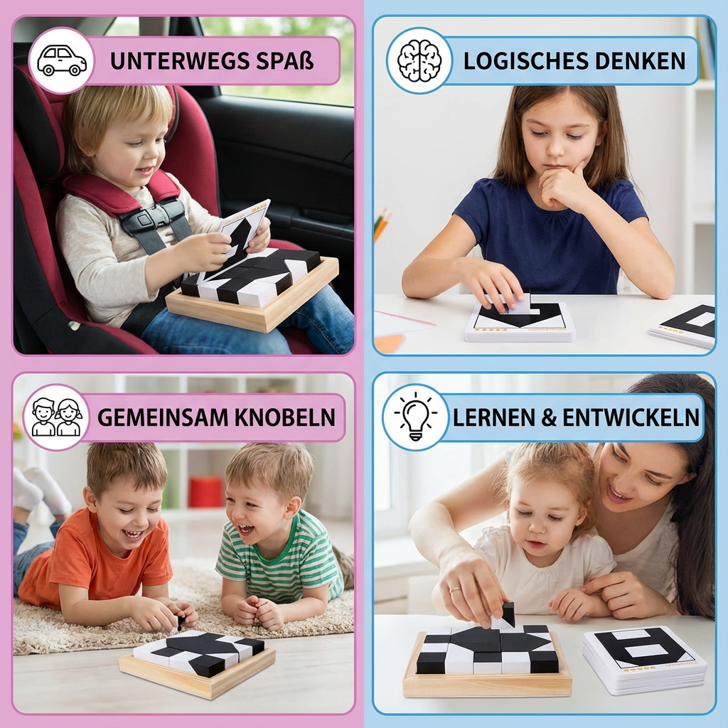 Zweifarbiges Logikrätsel Spiel im Taschenformat