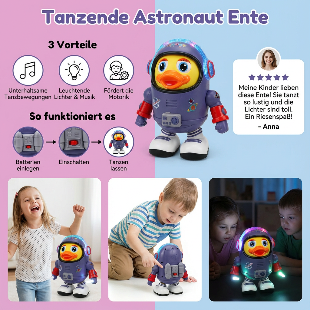 Tanzende Astronaut Ente