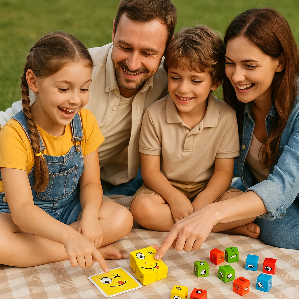 Gesicht Puzzle Würfel Spiel