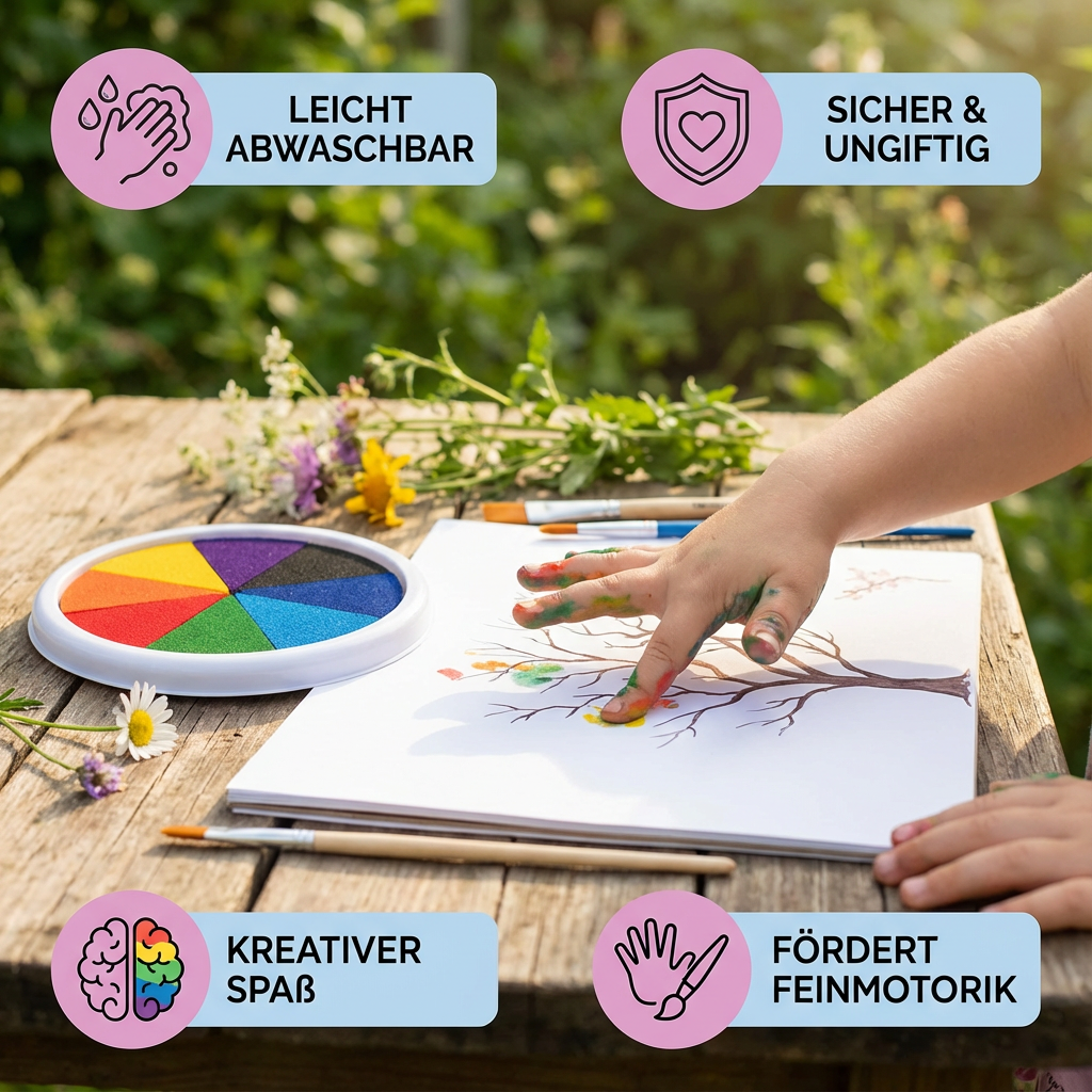 Fingerfarben Zeichenset für Kinder