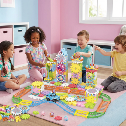 Rotierendes Montessori Zahnrad-Baustein Spielzeug