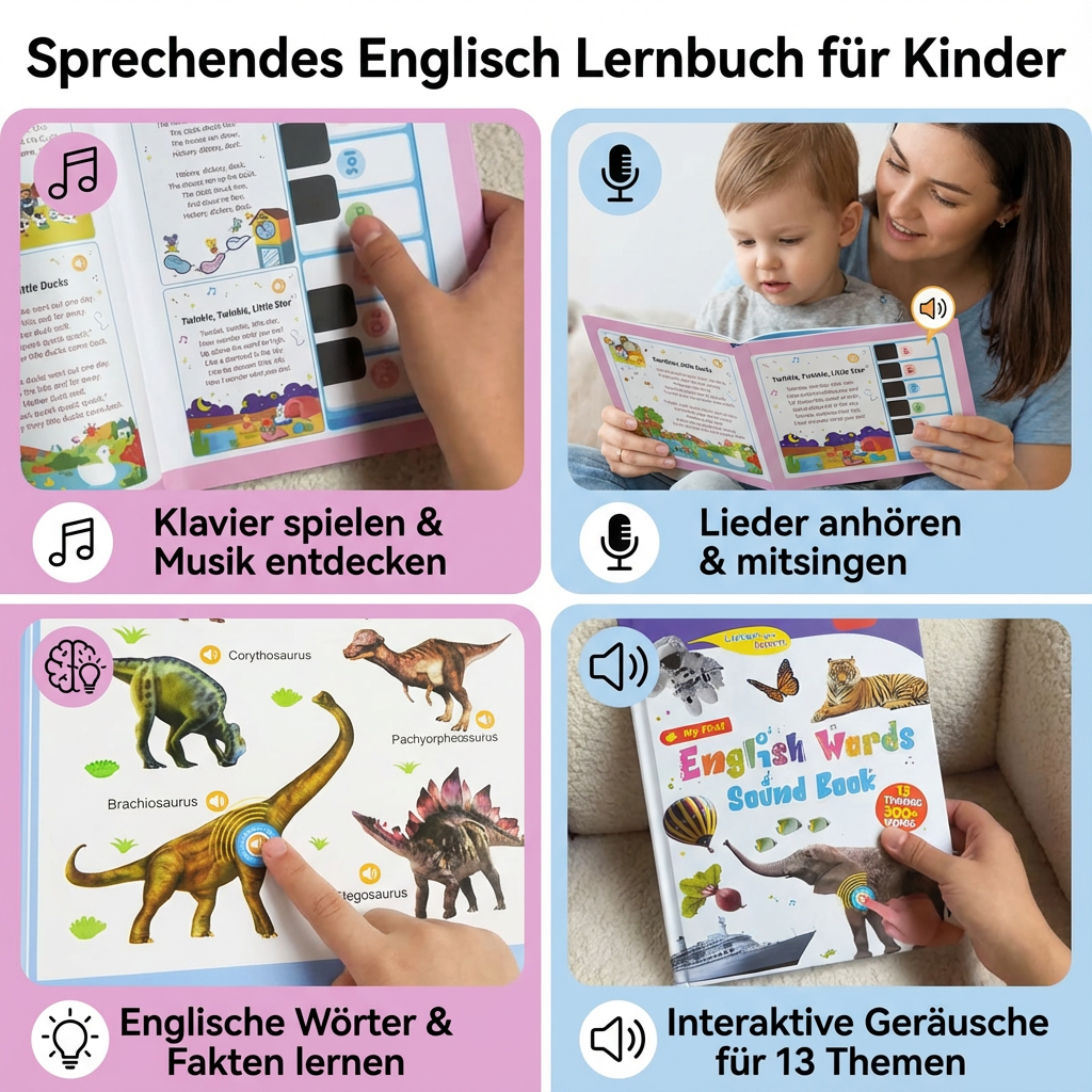 Sprechendes Englisch Lernbuch für Kinder