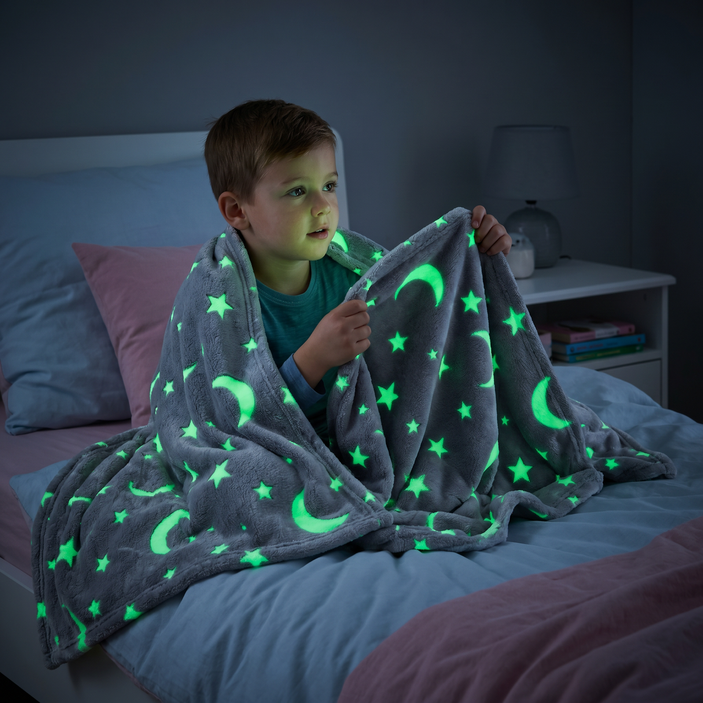 Schimmernde Sternendecke – Leuchtende Kuscheldecke