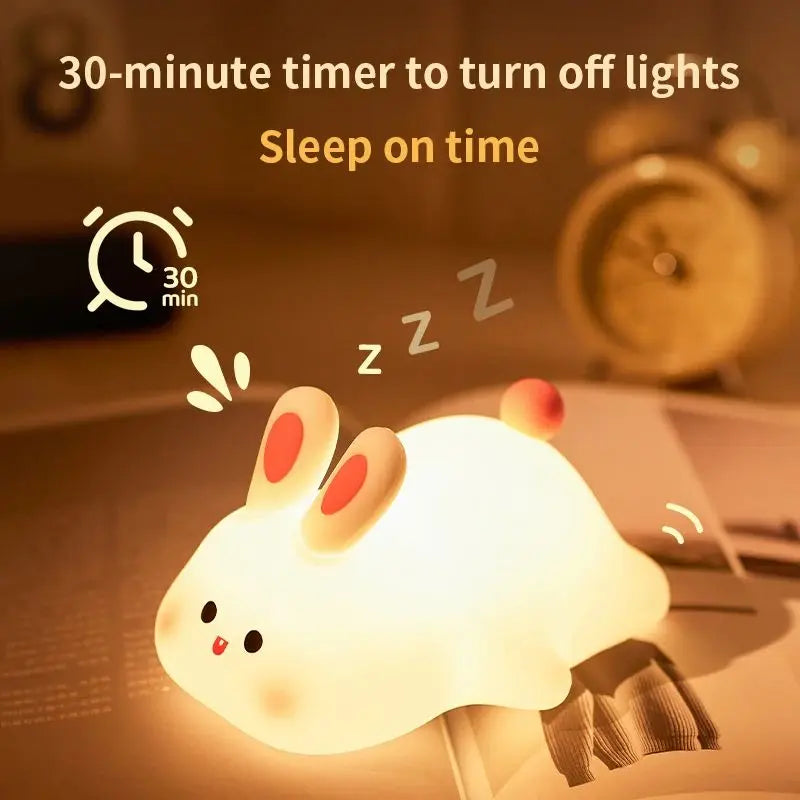 Kuscheliges Nachtlicht für Kinder | Sanftes LED-Licht mit Timer und Tierdesign