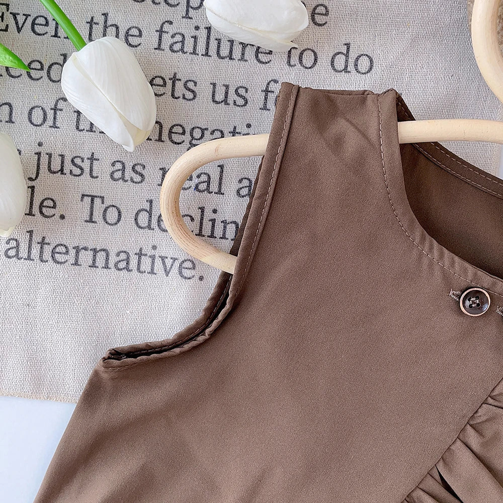 Frischer & Leichter Stoff Sommer-Set für Mädchen mit Rüschen und Punkte-Design – Bequemes Outfit für heiße Tage