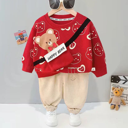 Niedliches & Bequemes Winterkleidungsset für Mädchen – Kuscheliges Set mit Bärendesign