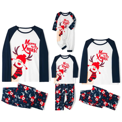 Weihnachts-Pyjama-Set für die Familie – Lustiger Rentier-Druck für Groß und Klein
