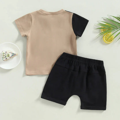 Stylisches Sommer-Set für Jungen – Zweifarbiges Outfit mit Juice Life-Print