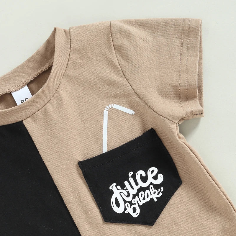 Stylisches Sommer-Set für Jungen – Zweifarbiges Outfit mit Juice Life-Print