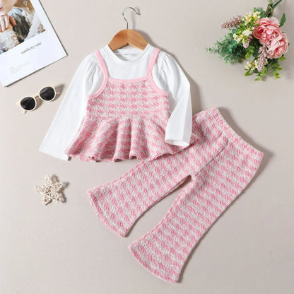 Trendiges Design – 2-teiliges Kinder-Set mit Schlaghose & Oberteil