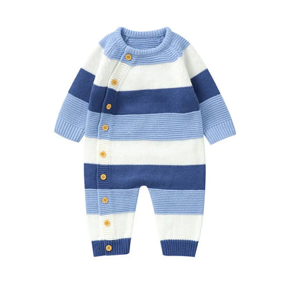 Strick-Strampler für Babys – Warm und Bequem mit Knöpfen
