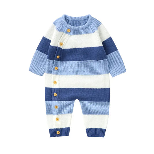 Strick-Strampler für Babys – Warm und Bequem mit Knöpfen
