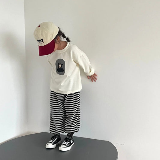 Kuschelweicher Bären-Pullover – Langarmshirt mit süßem Bärendruck für Kinder