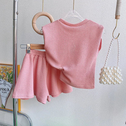 Comfy & Style Set für Mädchen mit Print-Shirt und Röckchen – Bequemes Sommer-Outfit