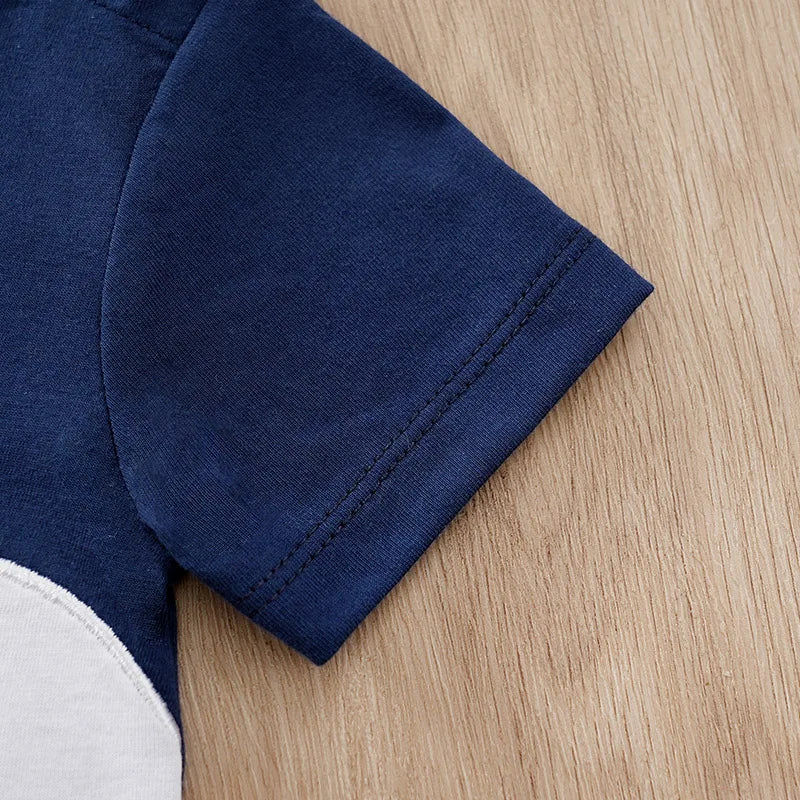 Baby Pyjama-Bodysuit mit Elefanten-Design – Kurzärmelig und Bequem