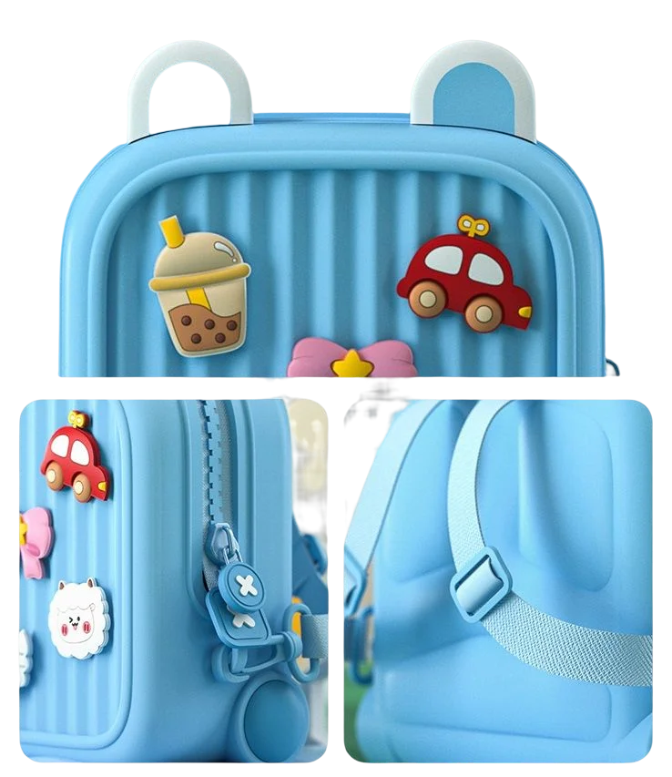 Süßer Kinderrucksack mit 3D-Tiermotiven – Perfekt für Abenteuer