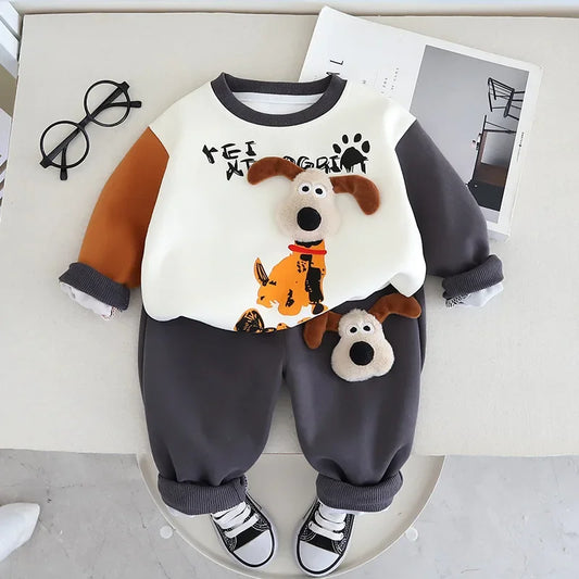Stylisch & Bequem – Hunde-Design Trainingsanzug für Kinder