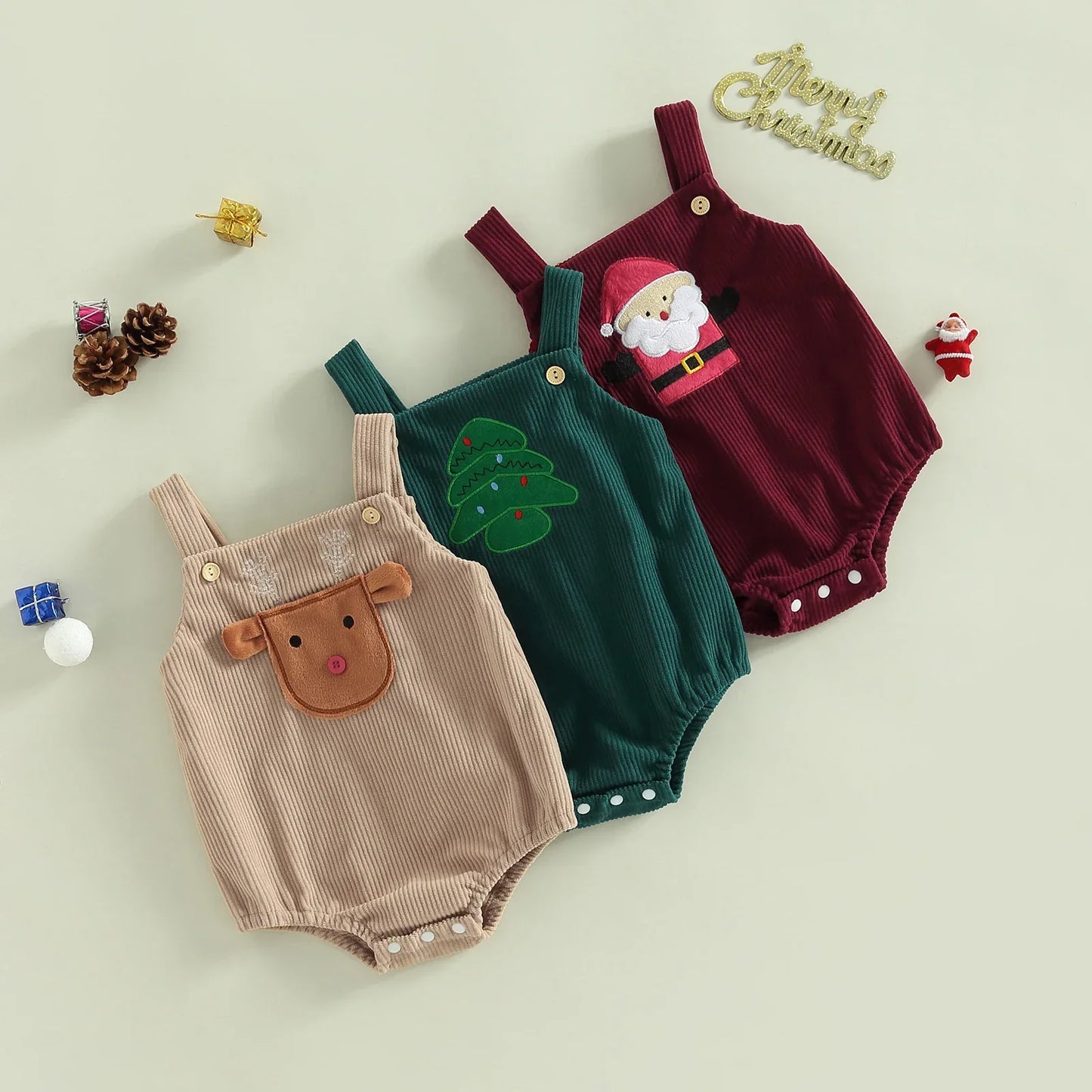 Weihnachtsstrampler für Babys – Niedlicher Overall mit Weihnachtsdesign