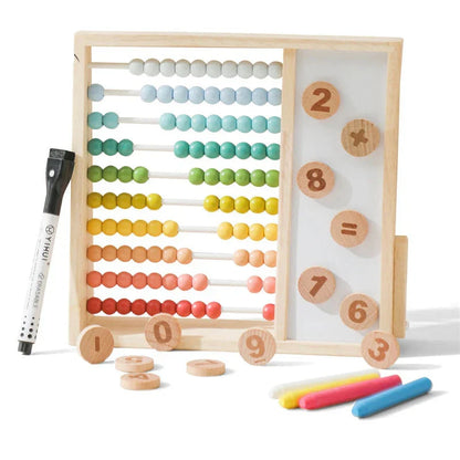 Magnetischer Holz-Abakus für Kinder – Lernspielzeug mit Zahlen und Farben