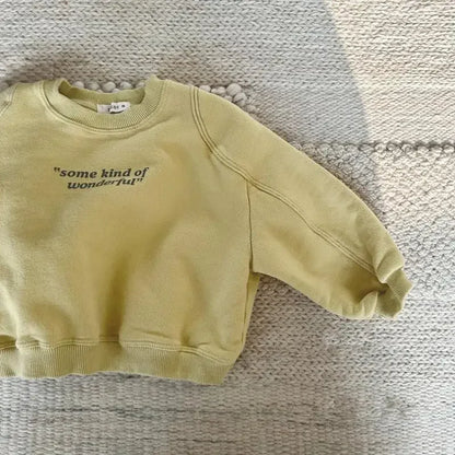 Some Kind of Wonderful“ – Kinder Pullover mit Niedlichem Schriftzug