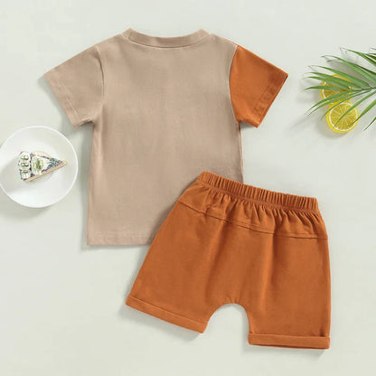 Stylisches Sommer-Set für Jungen – Zweifarbiges Outfit mit Juice Life-Print
