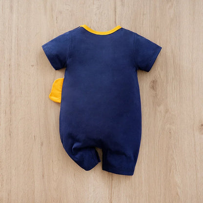 Baby Pyjama-Bodysuit mit Elefanten-Design – Kurzärmelig und Bequem