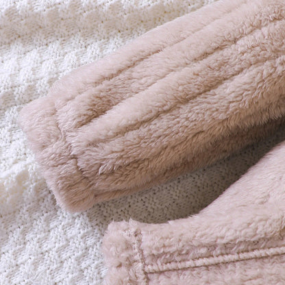 Innenfutter aus weichem Fleece für Mädchen – Warmer Wintermantel mit Kapuze