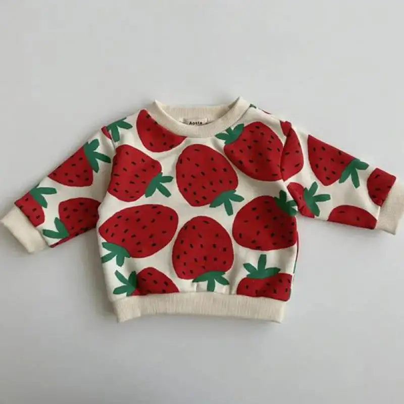 Erdbeer-Pullover für Kinder mit süßem Frucht-Design
